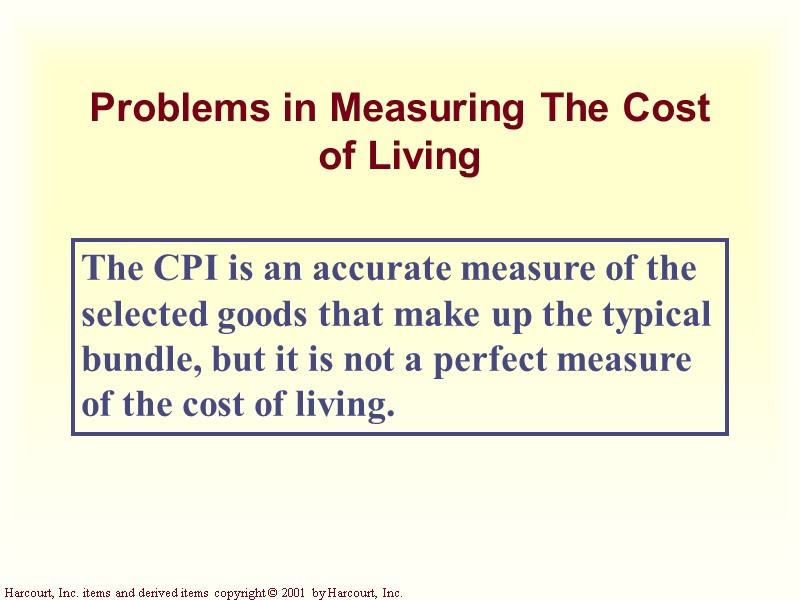 Measuring the Cost of Living Chapter 23 Copyright