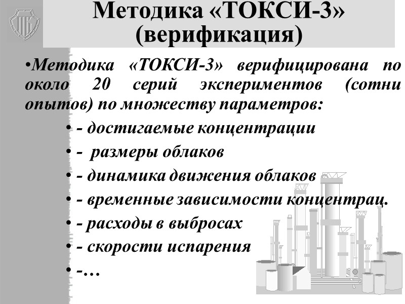 26 Методика «ТОКСИ-3» (профили концентрации) при при