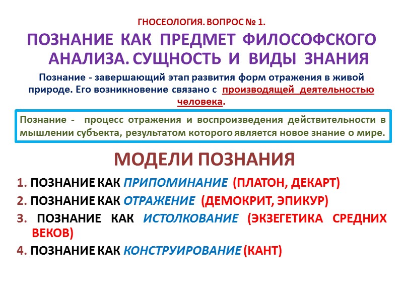 ГНОСЕОЛОГИЯ. ВОПРОС № 3. СООТНОШЕНИЕ ЧУВСТВЕННОГО  И РАЦИОНАЛЬНОГО  В ПОЗНАНИИ ДЕКАРТ ЛОКК