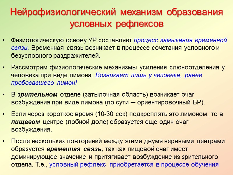 Рефлекс В процессе эволюции под влиянием факторов окружающей среды у животного мира выработалась способность