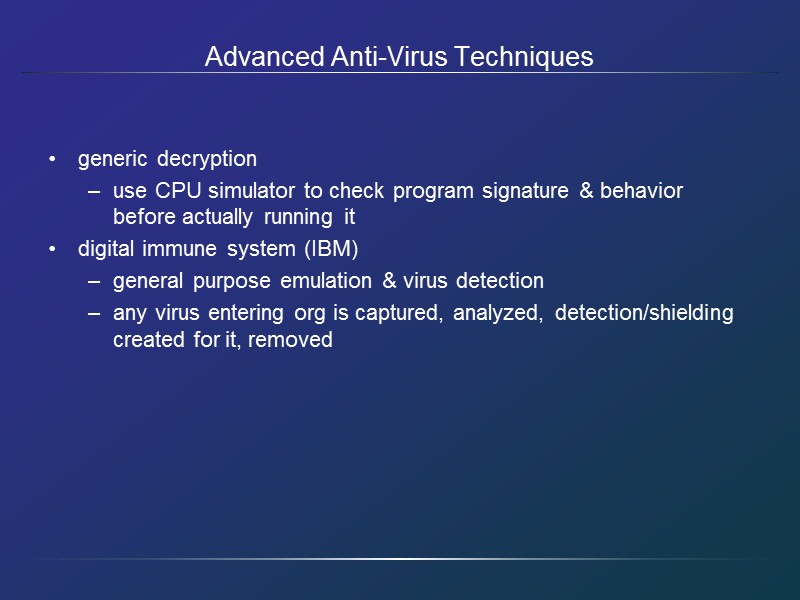Worms replicating but not infecting program  typically spreads over a network  cf