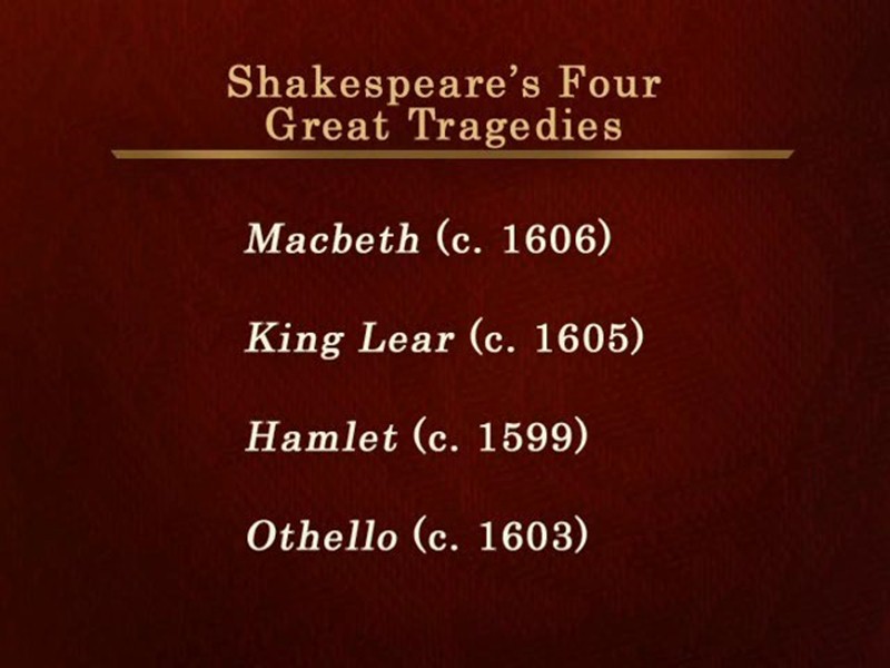 Major tragedies  were composed in the darkest period of Shakespeare’s life and are