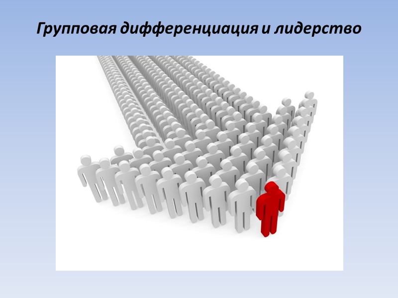 Групповая дифференциация и лидерство