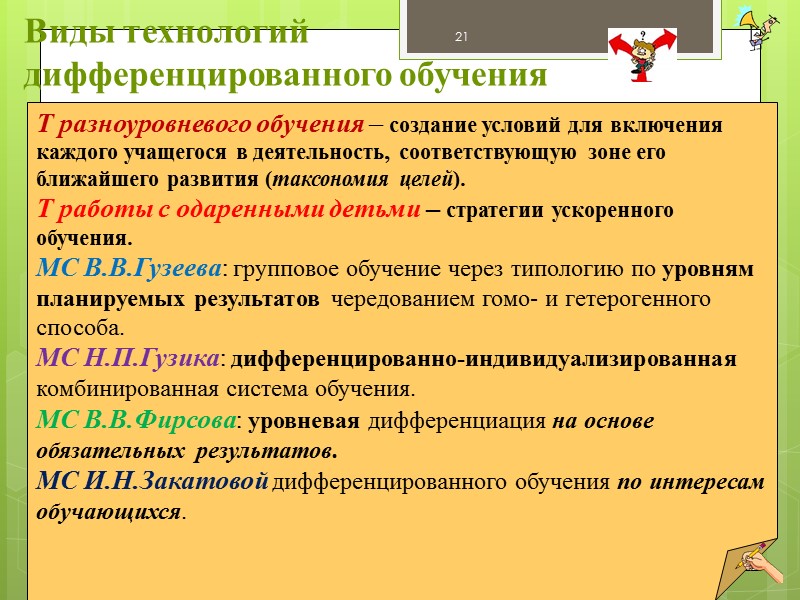 Внутренняя  дифференциация ТО 14