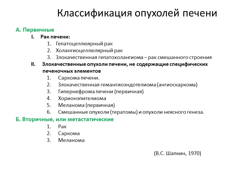 Эхографическая картина первичного рака печени характеризуется тест