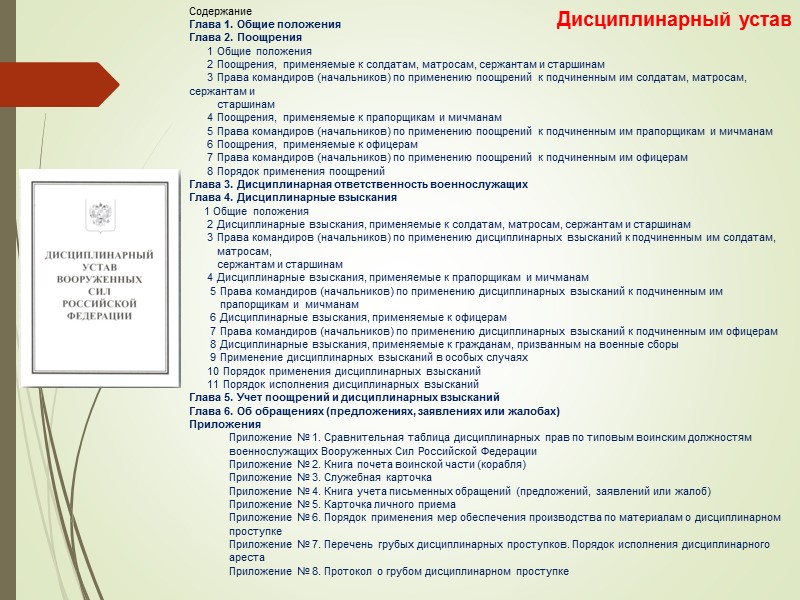 4. Об обращениях (предложениях, заявлениях или жалобах) 106. Военнослужащие имеют право обращаться лично, а