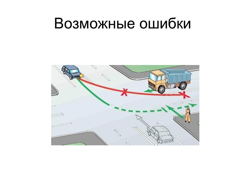 Одновременный поворот на больших перекрестках