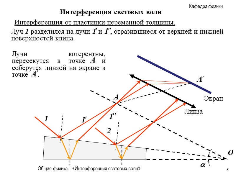 Общая физика.   «Интерференция световых волн» 22 Метод зон Френеля Все амплитуды от