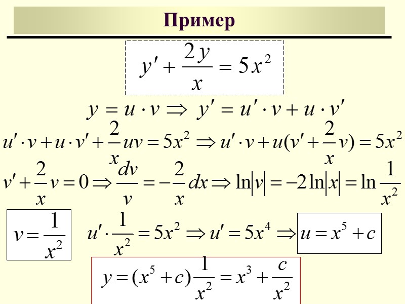Однородные дифференциальные уравнения 1-ого порядка Покажем Однородное дифференциальное уравнение можно представить в виде: Действительно