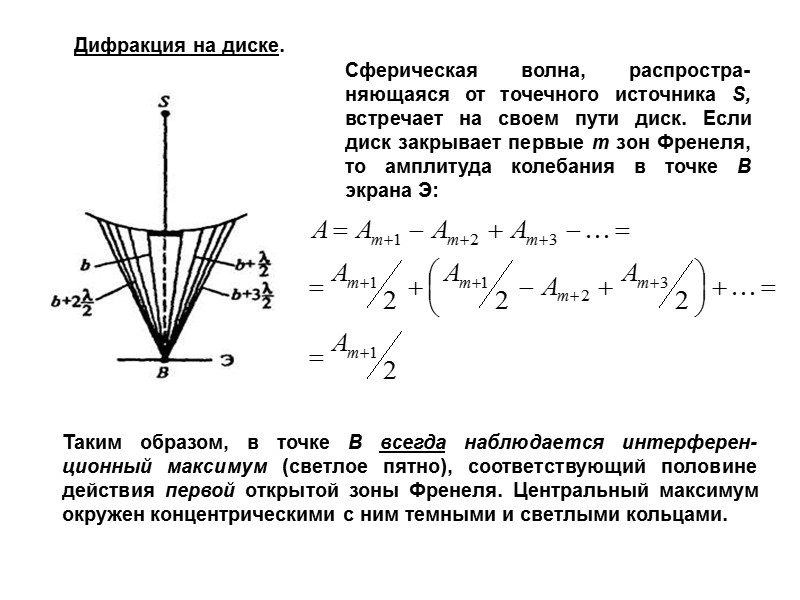 Точечный источник света френеля. Дифракция Френеля на круглом отверстии и диске. Дифракция Френеля на круглом отверстии и на непрозрачном диске.. Зоны Френеля. Дифракция на круглом отверстии. Дифракция Френеля на диске.