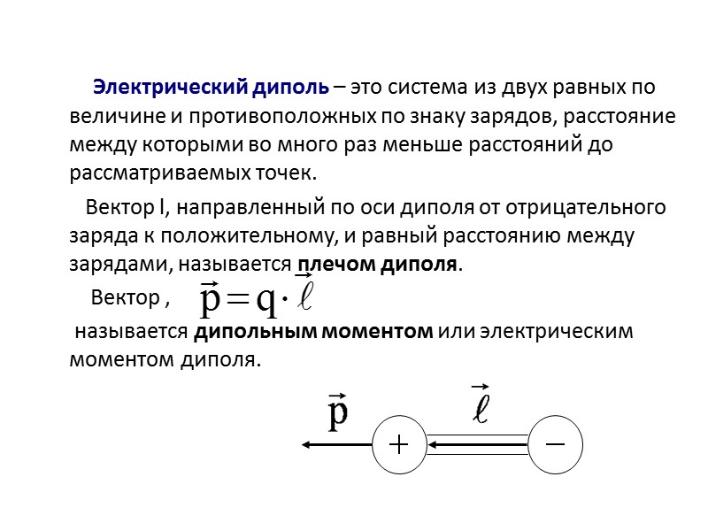 Согласно принципу суперпозиции полей напряженность поля в диэлектрике будет определяться по формуле: Поляризация диэлектрика