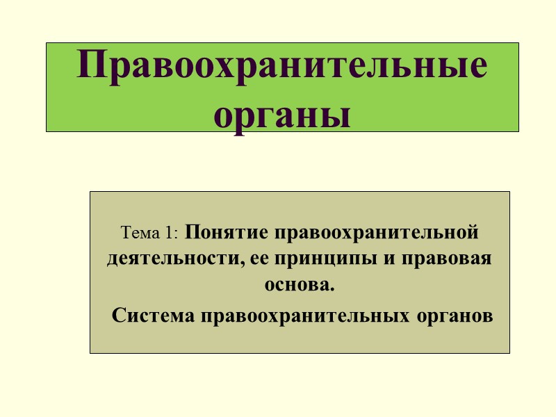 Организация работы органа правоохранительной системы презентация