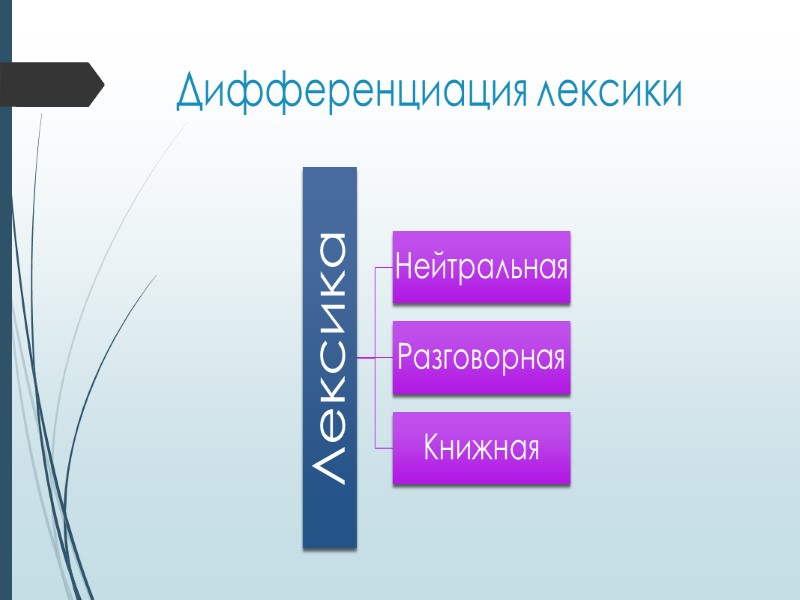 Нелитературно-разговорная лексика  Просторечная лексика. а) слова негрубого обиходно-бытового просторечия: батя, пустомеля, ляпнуть, хлипкий,