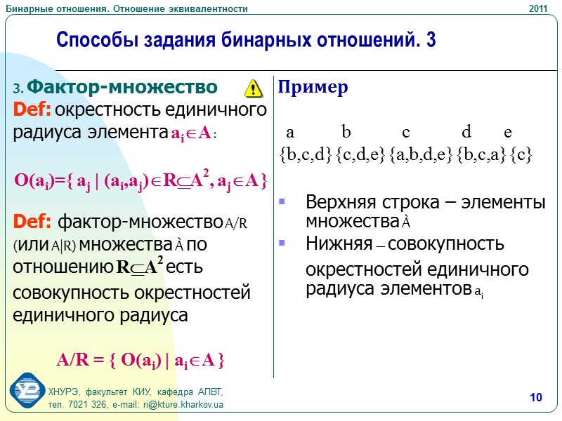 Фактор множество