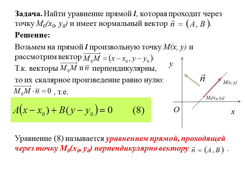 Параметрическое уравнение (3) равносильно уравнению, которое называется каноническим уравнением прямой на плоскости.  Замечание: