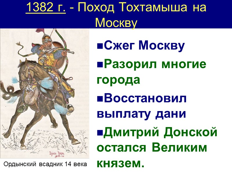 Куликовская битва Утро на Куликовом поле. Худ. А. Бубнов. 8  сентября 1380 г.