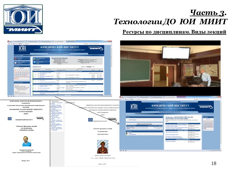 8 Часть 3.  Технологии ДО  ЮИ  МИИТ  Организация приема в