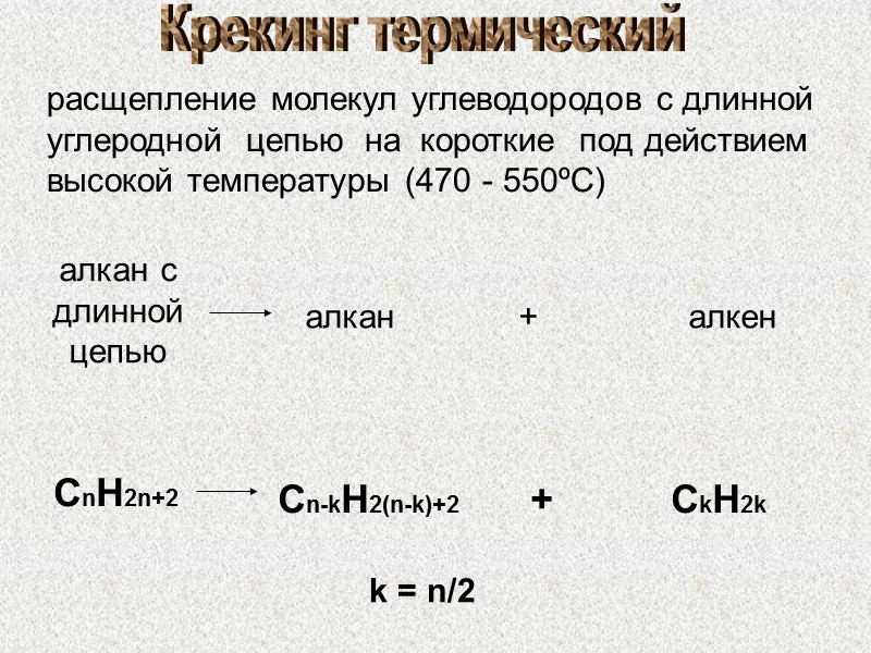 ректификационные газы низкомолекулярные УВ смесь пропана и бутана газолиновая фракция (бензин) С5Н12 – С11Н24