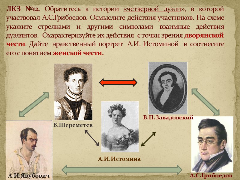 Дуэль (поединок) – происходящий по определенным правилам парный бой, имеющий целью восстановление чести, снятие