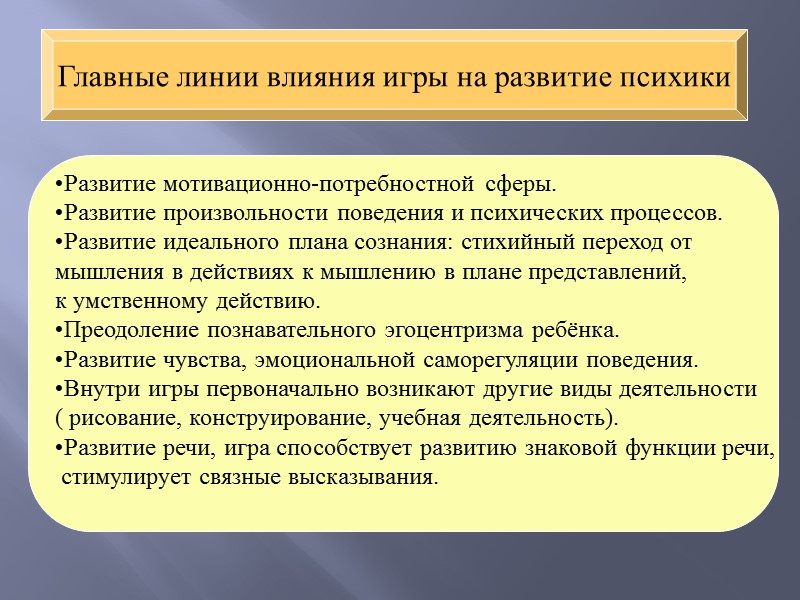 Память Преобладает непроизвольное запоминание. На быстроту и прочность запоминания оказывают влияние эмоции и чувства.