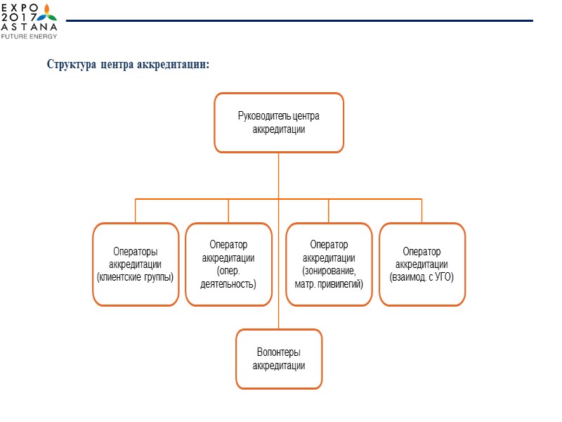 Структура центра аккредитации на операционный период: