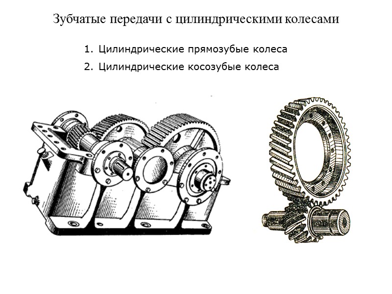 Зубчатые передачи Результаты проектного расчета