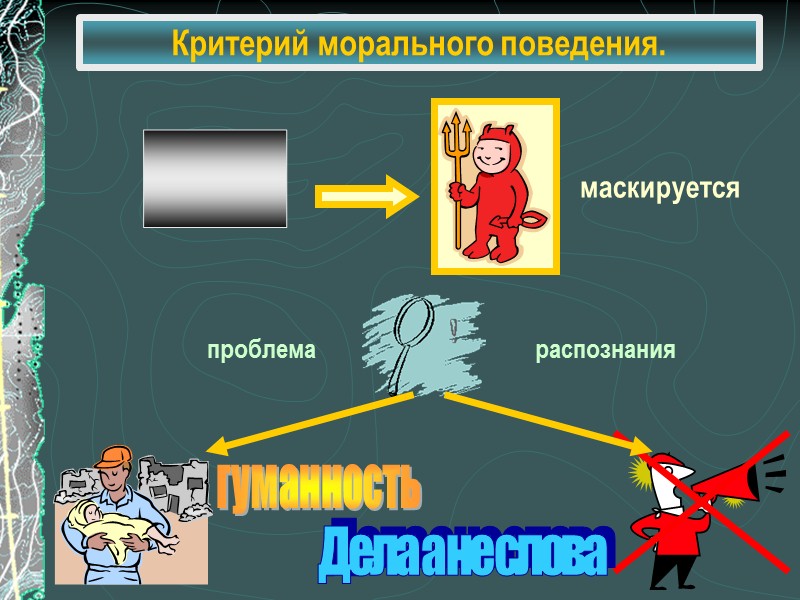 Критерий морального поведения.  __