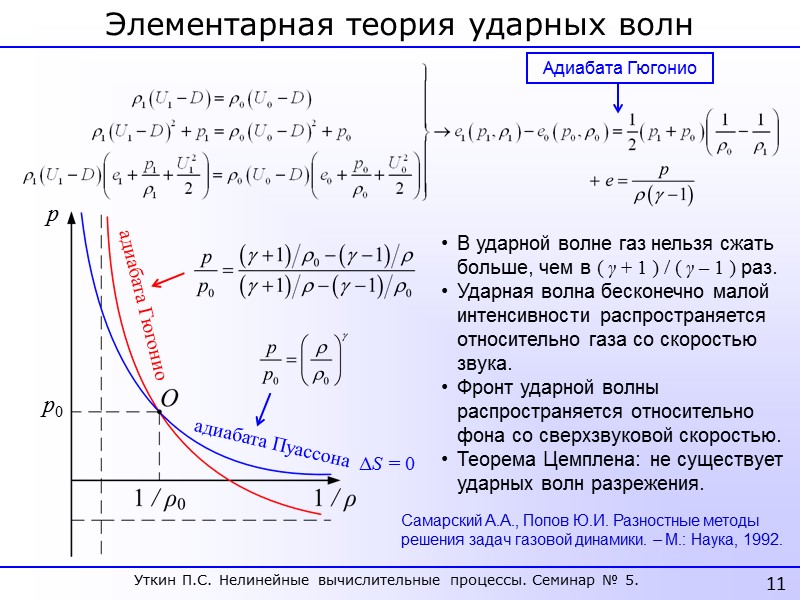 Система уравнений газовой динамики 3 Дивергентная форма записи (в форме законов сохранения) Вектор консервативных