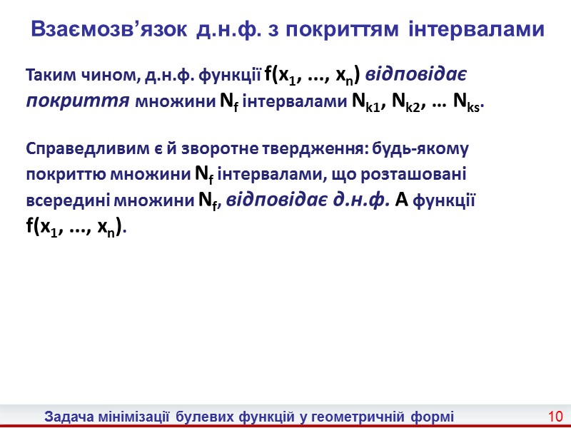 2 Задача мінімізації булевих функцій у геометричній формі  n-мірні куби та задача мінімізації