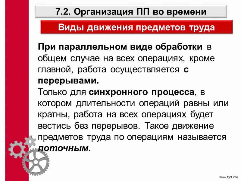 Материальное производство Производственный процесс – определенным образом упорядоченный в пространстве и во времени комплекс