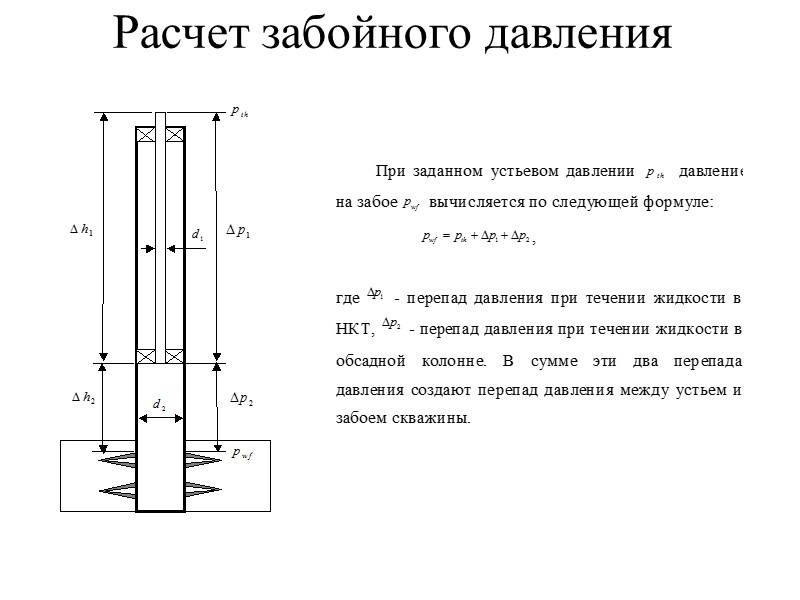 Расчет забойного давления механизированных скважин