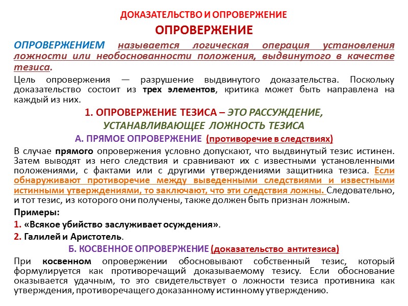 Соответствующие доказательства. Доказательство и опровержение. Пример доказательства в логике. Доказательство и опровержение в логике. Структура доказательства и опровержения в логике.