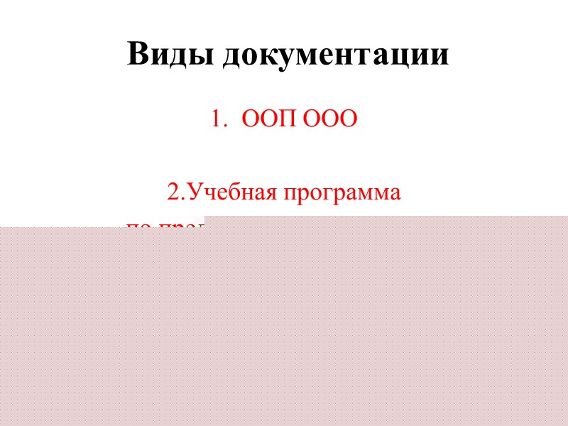 Цель выступления: ознакомление с основными видами документации учителя по ФГОС. Задачи:  1. Выявить