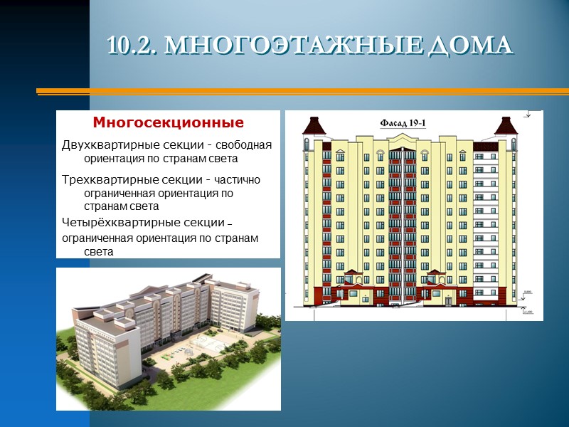 10.3. АРХИТЕКТУРНАЯ КОМПОЗИЦИЯ ЖИЛЫХ ЗДАНИЙ