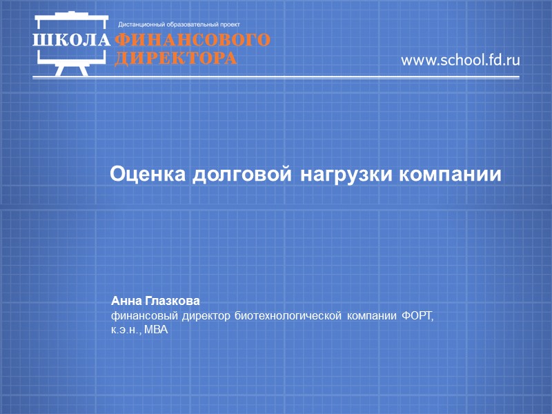 Оценка долговой нагрузки компании          