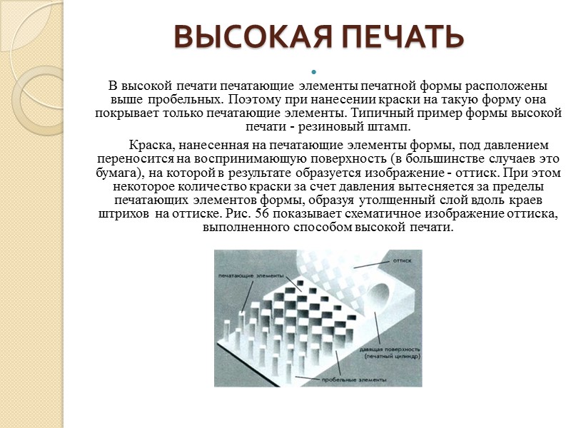 Печатающий элемент это. Метод высокой печати. Признаки высокой печати. Высокая Типографская печать. Способом высокой печати выполняют.