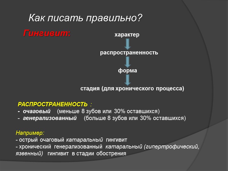 Объективное обследование Острый периодонтит (или обострение хронического) На «какой» поверхности зуба – глубокая Объективное обследование Острый периодонтит (или обострение хронического) На «какой» поверхности зуба – глубокая