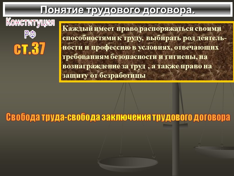 Трудовой договор как средство управления в менеджменте 9 класс технология презентация