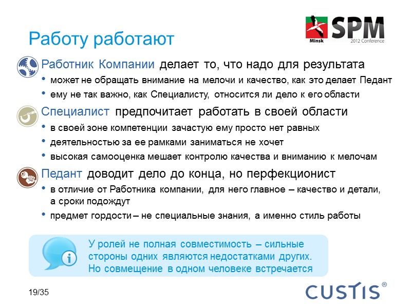 У человека есть 1-3 предпочтительные роли,  между которыми он переключается У 30% –