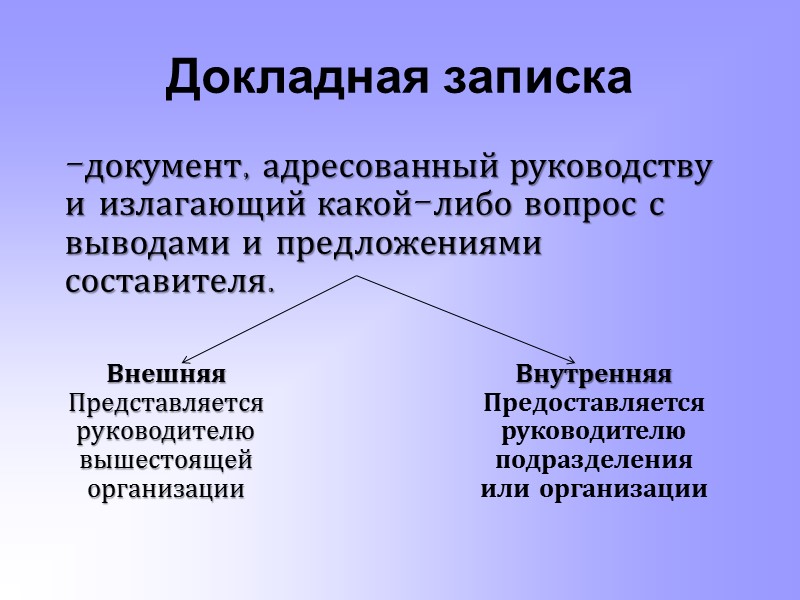 Организационные распорядительные информационно справочные