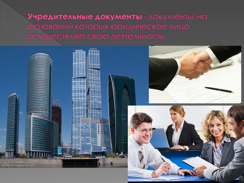 Виды учредительных документов