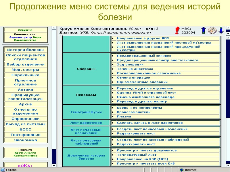 05.05.2017 16 Вариантов списков пациентов может быть много!