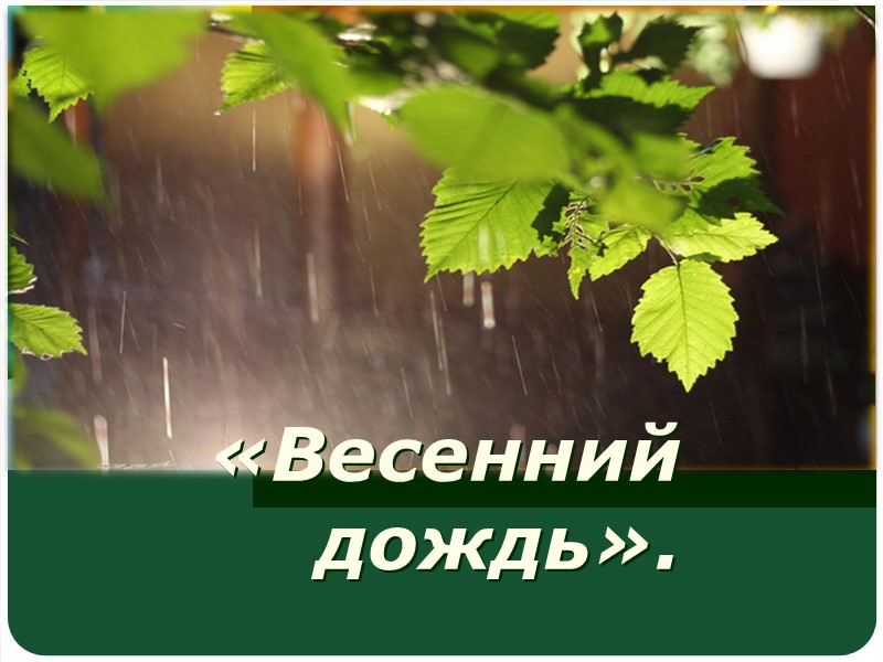 «Весенний дождь».