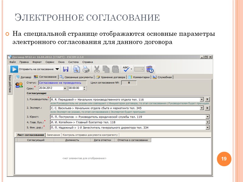 Сроки действия договора В карточке договора фиксируется  начало действия договора,  окончание действия,