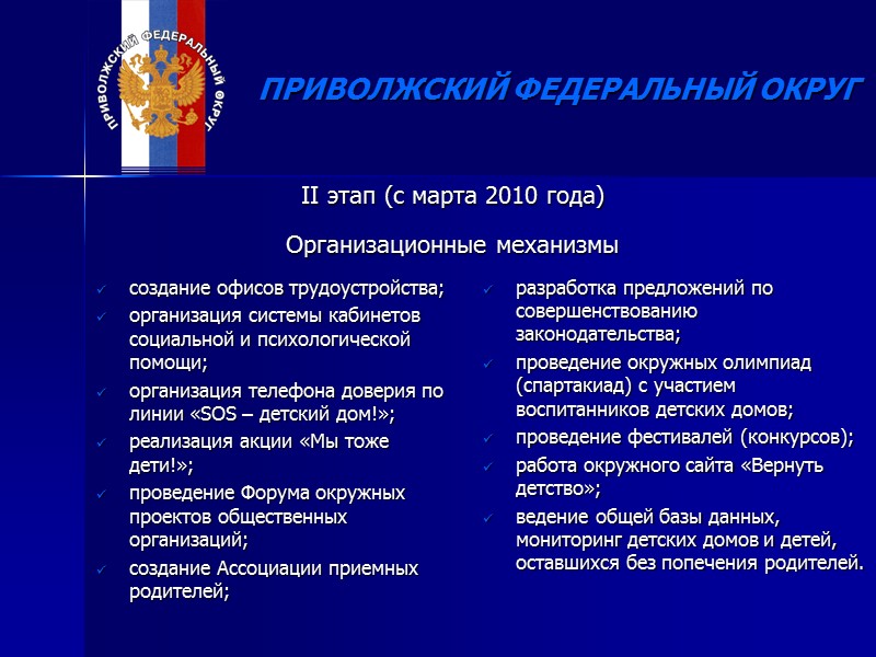 5. Разработка концепции школ «приемных родителей» при детских домах по развитию институтов усыновления, приемных
