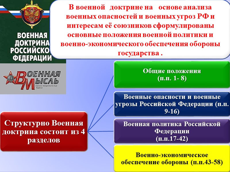 В военно стратегическом плане основными задачами военного строительства являются