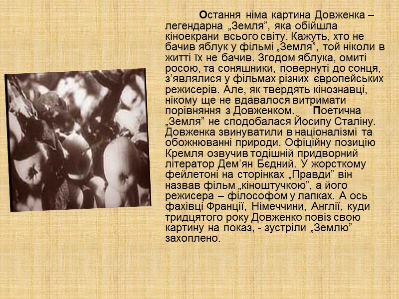 Вчився Довженко у Сосницькій початковій, а потім у вищій початковій школі. Навчання хлопчикові давалося