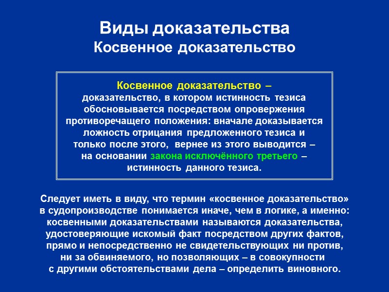 Не может служить доказательством положение, истинное лишь при условии истинности того, что следует доказать