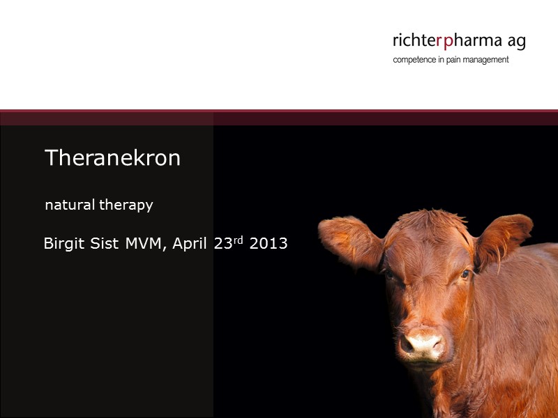 Theranekron  natural therapy Birgit Sist MVM, April 23rd 2013
