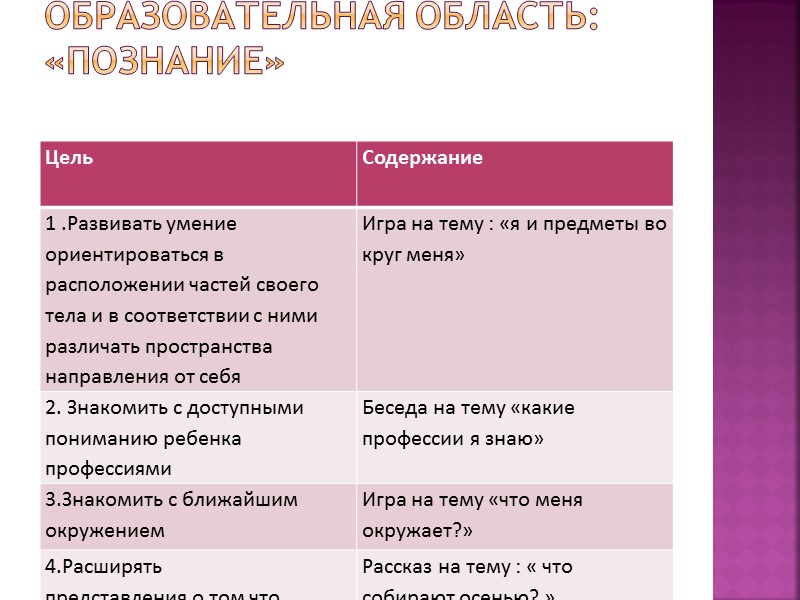 Образовательная область: «Физическая культура»